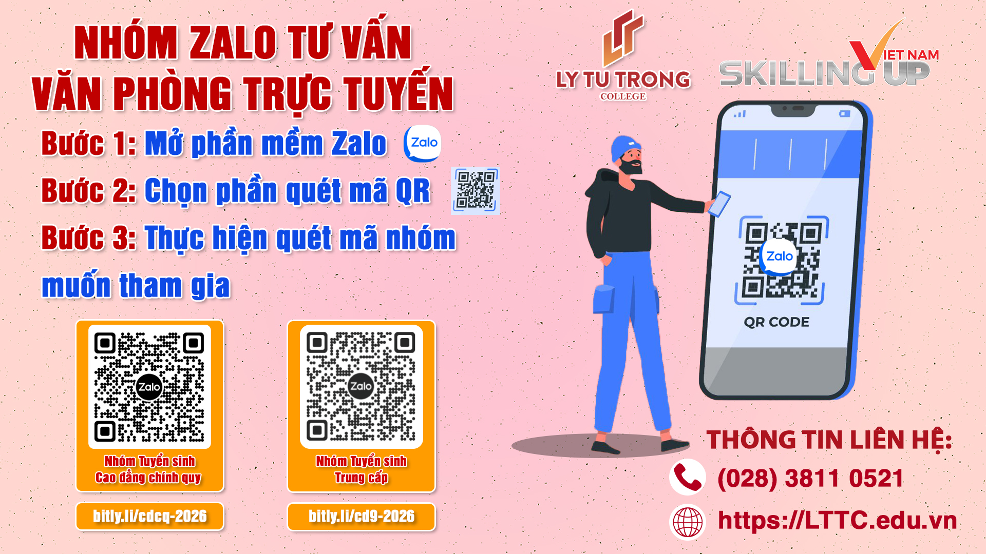 VĂN PHÒNG TUYỂN SINH TRỰC TUYẾN QUA APP ZALO